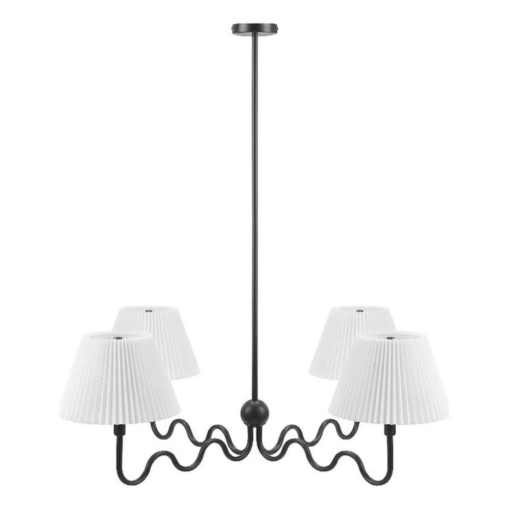 Wave Squiggle 4-Arm Pendant Light