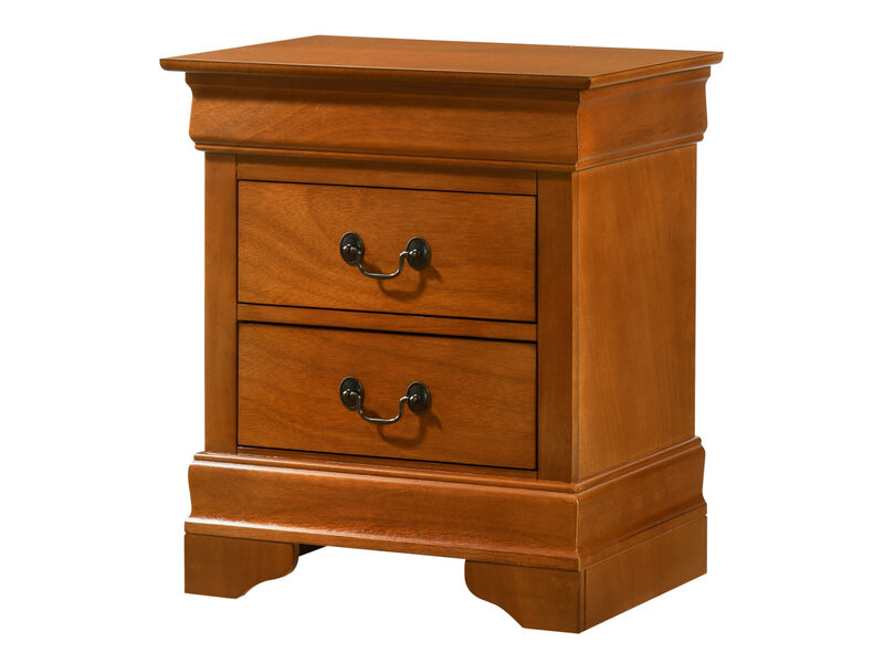 Louis Philippe 2-Drawer Nightstand (24 in. H X 21 in. W X 16 in. D) image number 2
