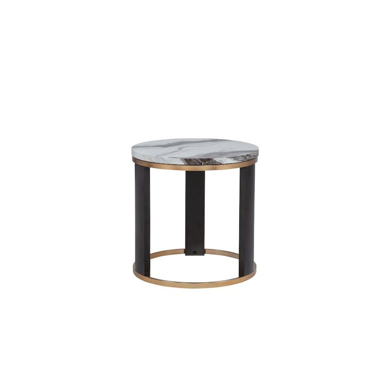 Tvano End Table , Icelandic Ivory