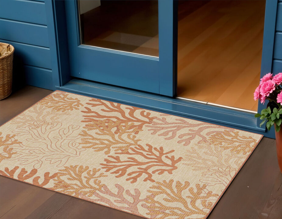 HomeRoots Nautical Indoor Outdoor Area Rug