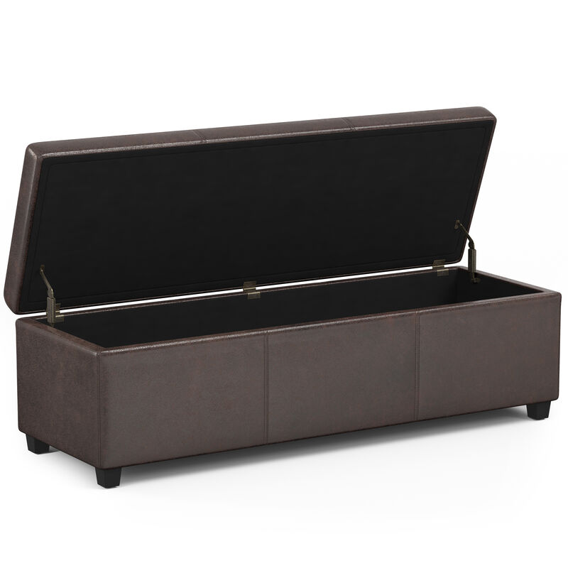 Simpli Home Avalon Extra Large Storage Ottoman Bench image number 3