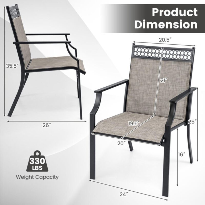 Hivvago Patio Chairs Set of 2 with All Weather Breathable Fabric
