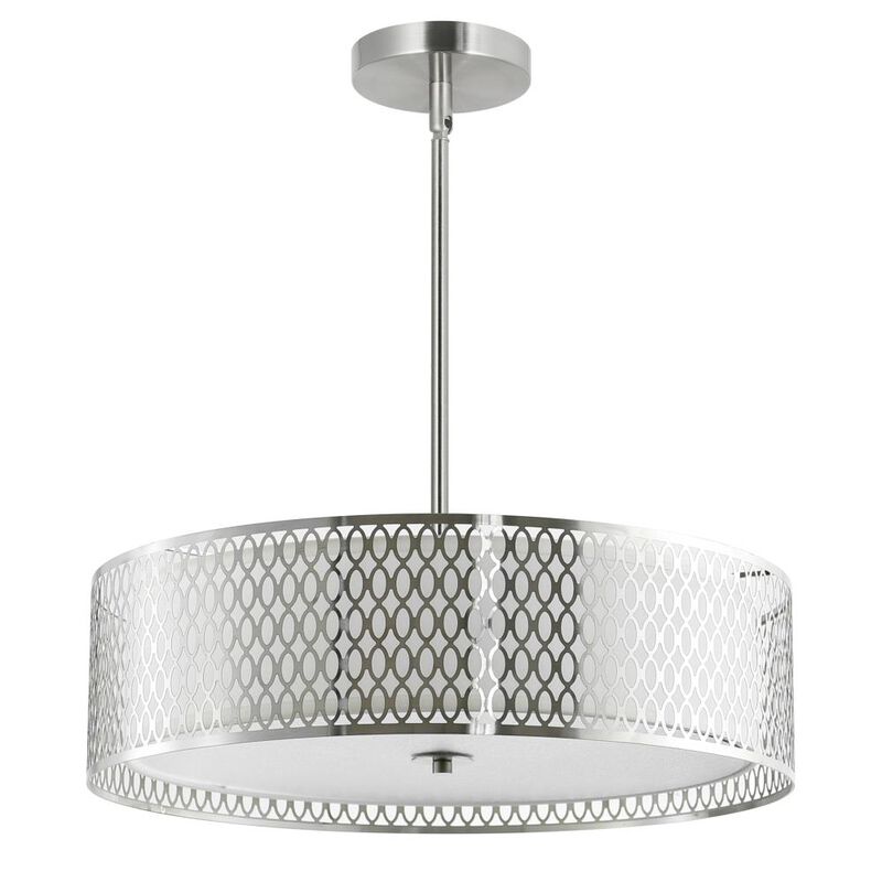 Mikayla 5 Light Drum Shade Chandelier With Satin Nickel Finish