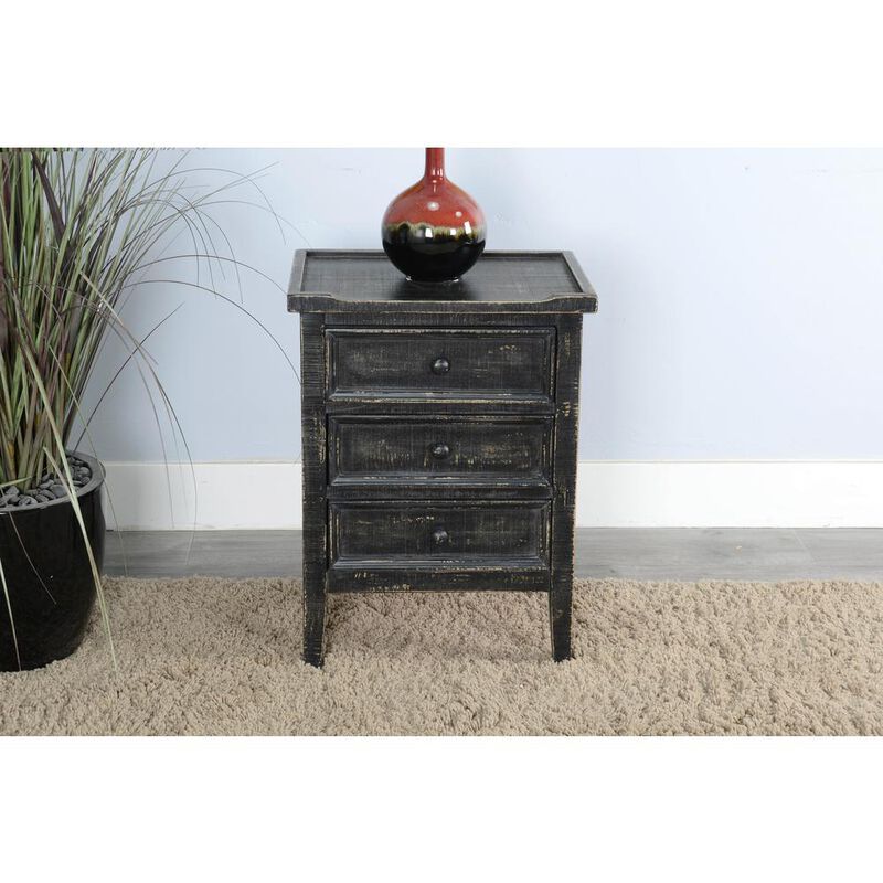 Sunny Designs Black Sand End Table