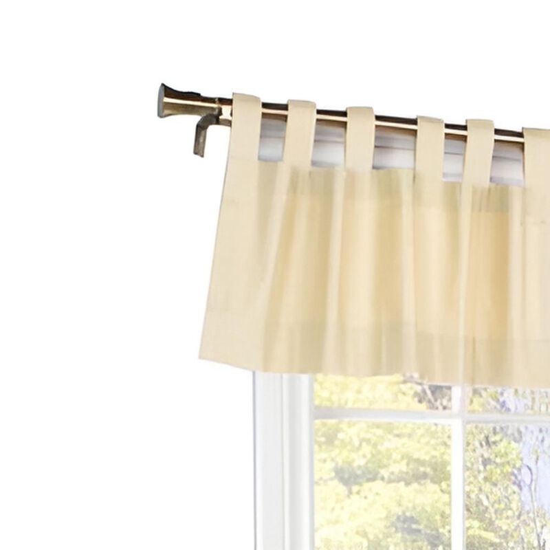 Commonwealth Thermalogic Weather Insulated Cotton Fabric Tab Valance - 40"x15" - Natural