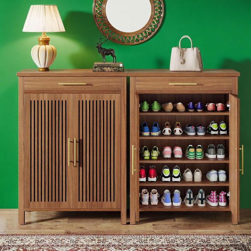 Large Shoe Cabinet  &ndash; Heavy-Duty Storage Cabinet For Entryway image number 1