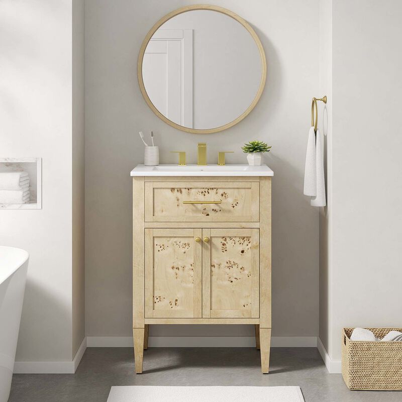Modway Elysian 24 Wood Bathroom Vanity