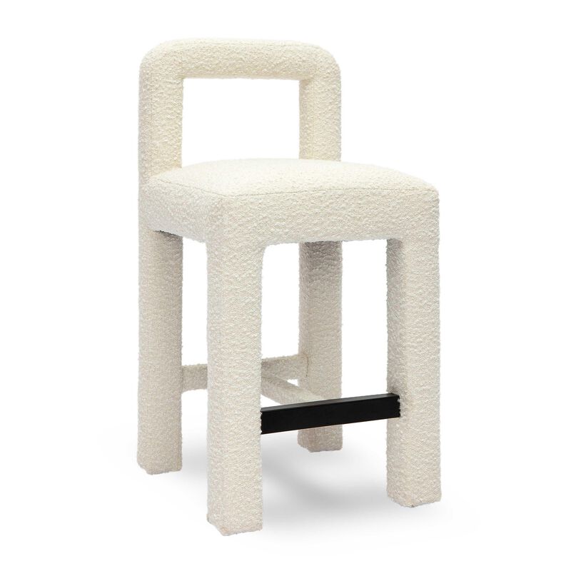 Hazel Boucle Counter Stool