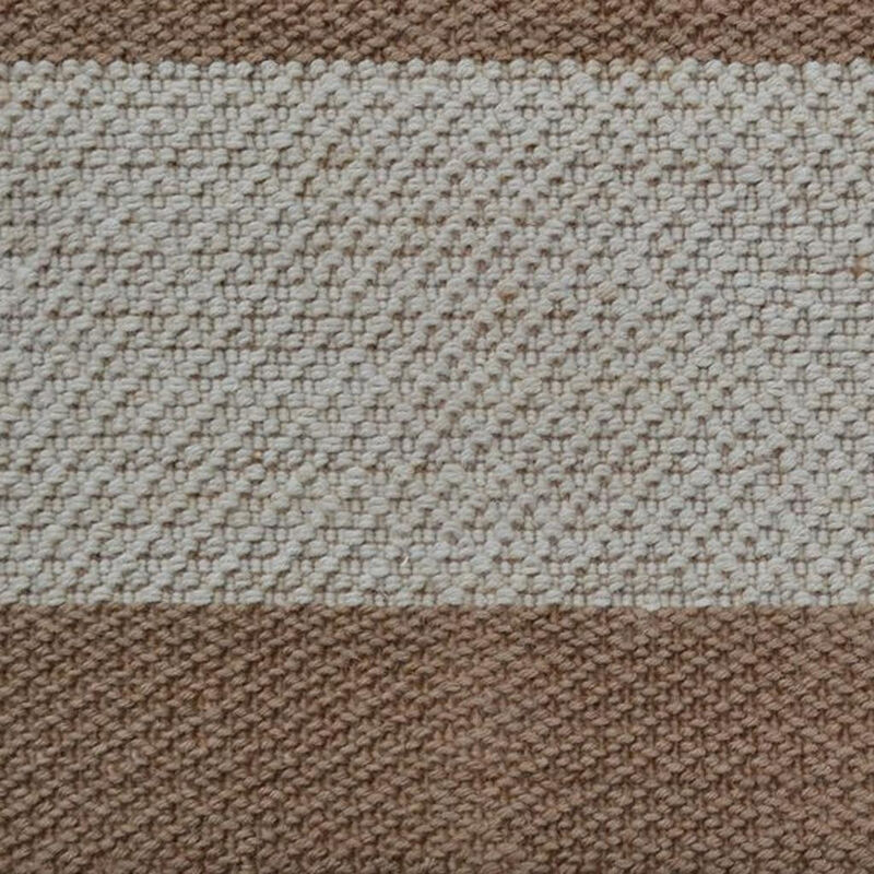 HomeRoots Jute Striped Hand Woven Area Rug image number 2