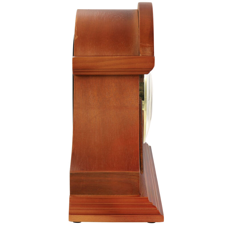 Bedford Clock Collection Mahogany Cherry Mantel Clock with Chimes image number 3
