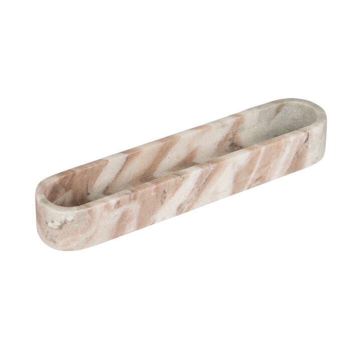 Brown Marble Oval Dish