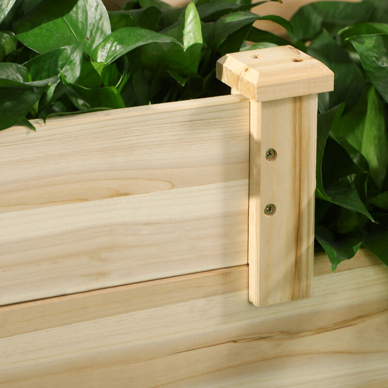 Hivvago 3-Tier Wooden Planter Box for Flowers & Vegetables image number 7