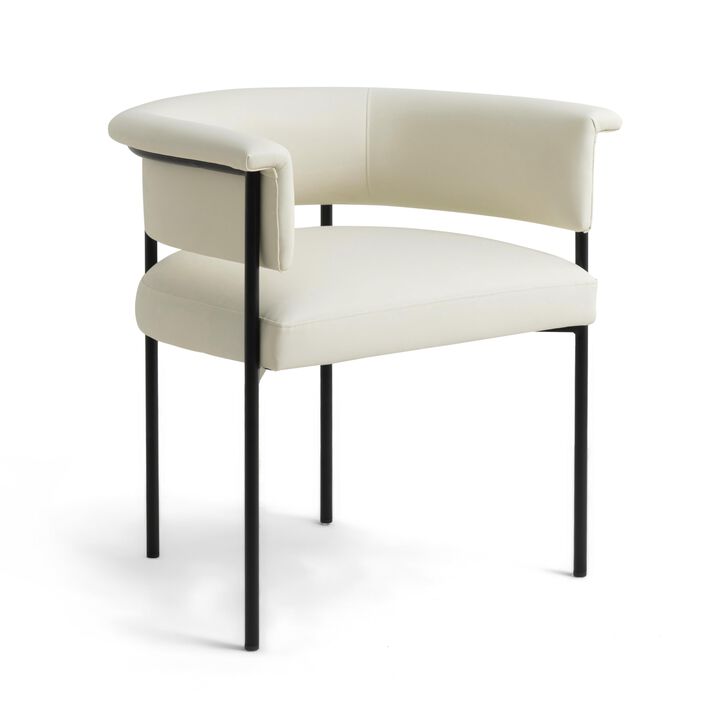 Tov Furniture Taylor Cream Performance Vegan Leather Dining Chair