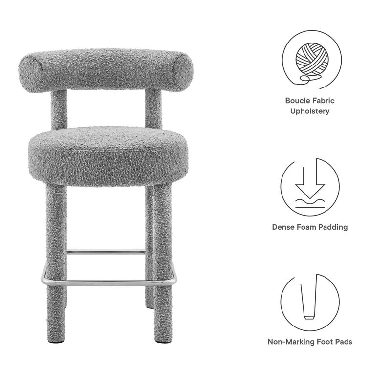 Toulouse Boucle Fabric Counter Stool