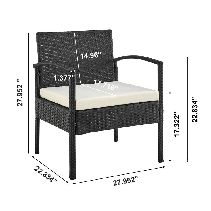 Noli Cream 3-Piece Patio Set