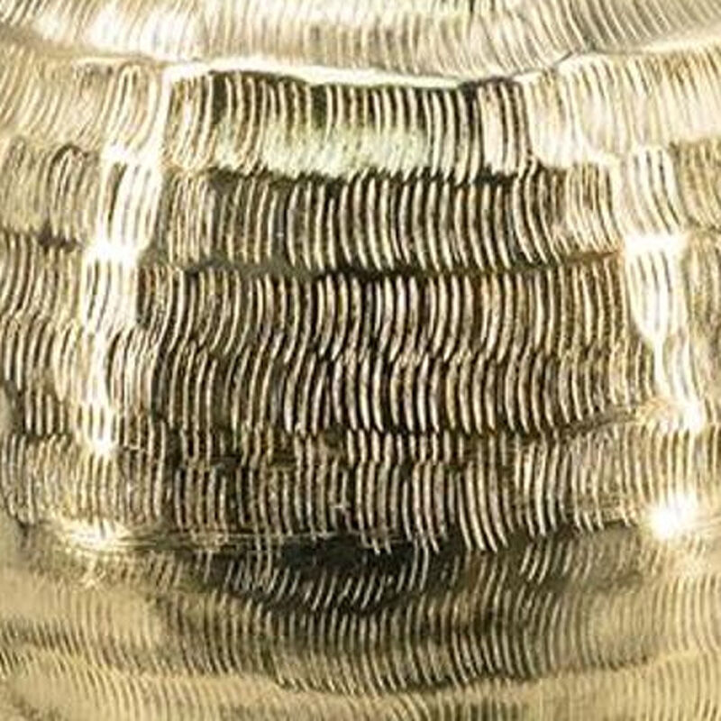 HomeRoots 13" Gold Hammered Aluminum Urn Table Vase image number 3