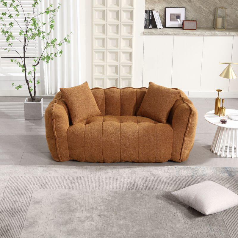 Merax Chenille Lazy Bean Bag Loveseat for Living Room.