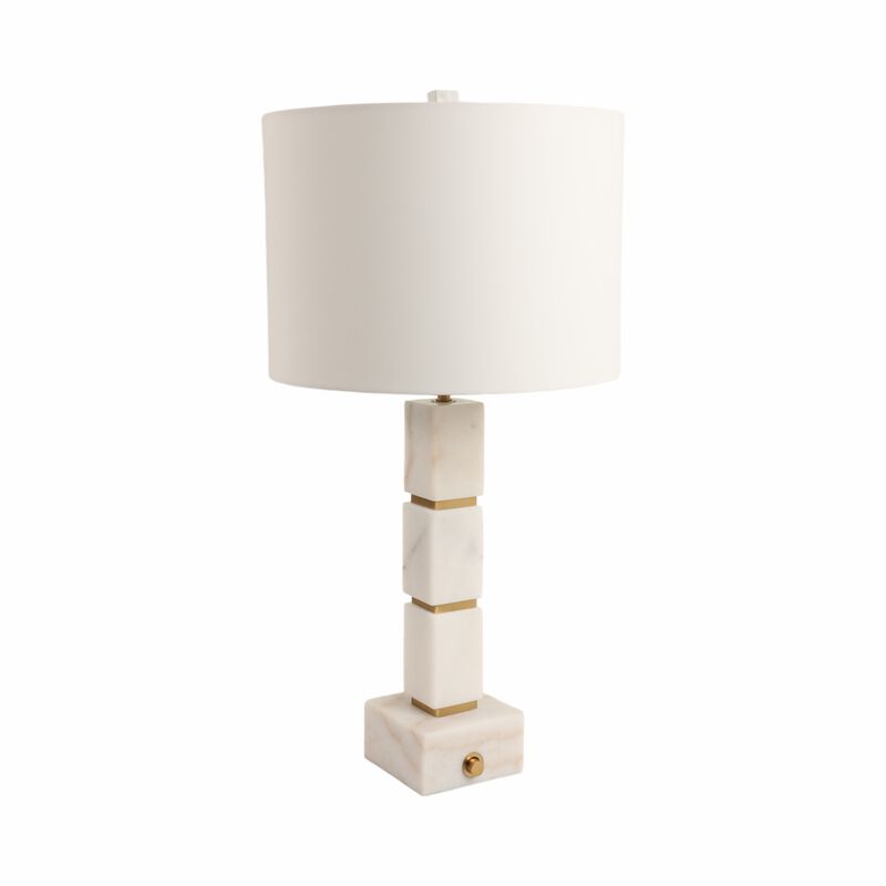 Stacked Marble Cubes Lamp Base image number 2