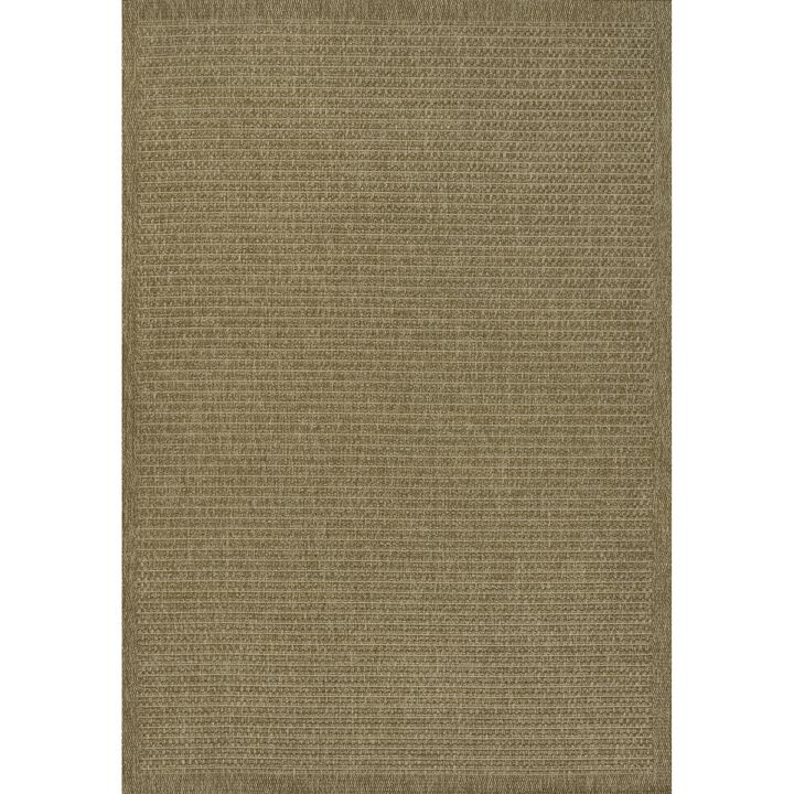 Maxine Smart Jute Contemporary Border Boho Fine Rib Weave Indoor/Outdoor Area Rug