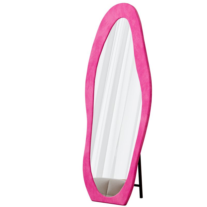 ELEMENT ACE 63 x 24 Inch Full Length Floor Mirror Wall Mountable Irregular Wavy Design Standing Mirror for Bedroom Living Room Dressing Room Cloakroom image number 0