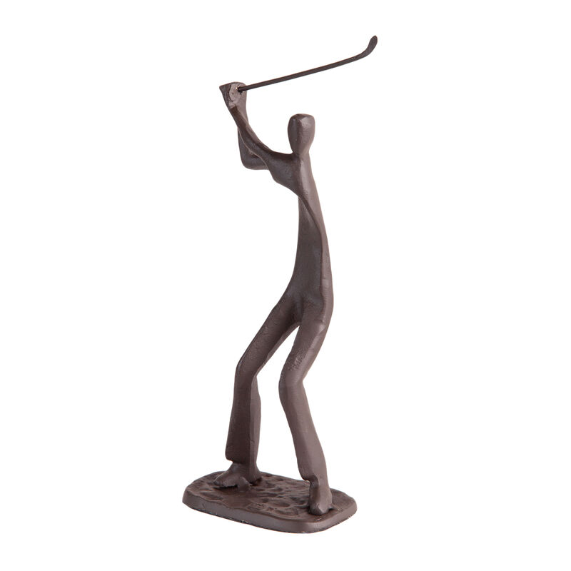 Golfer Cast Iron Sculpture