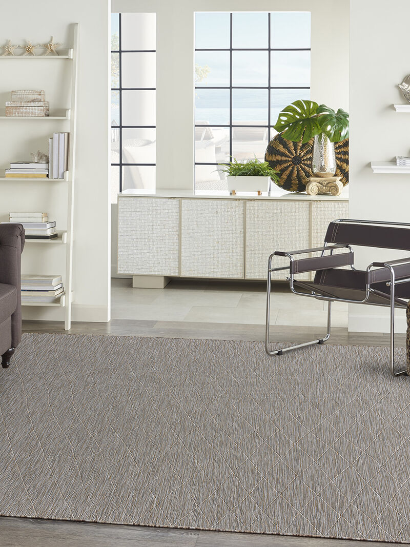 Washable Solutions WSL01 Gray/Mocha 10' x 14' Rug