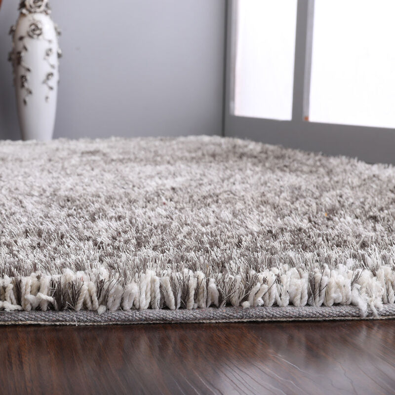 RUGSOTIC CARPETS HAND TUFTED SHAG POLYESTER ECO-FRIENDLY AREA RUGS  - Rectangle, Size, Solid Plain Design, High Pile Thick Handmade Anti Skid Rugs for Living Room, Bed Room K00111 image number 5