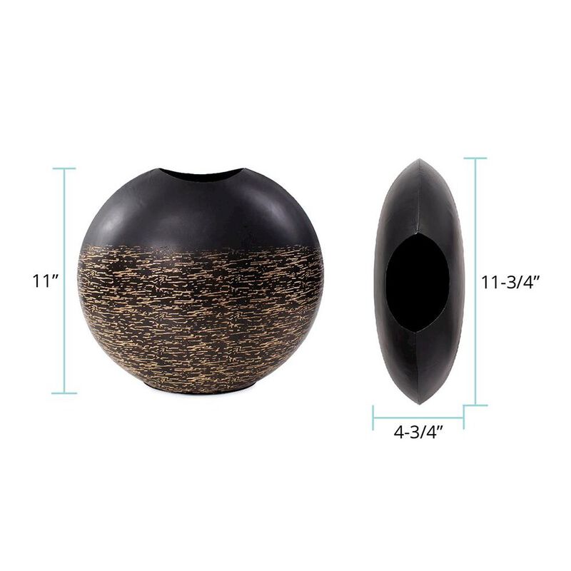 Howard Elliott Golden Thread Large Disc Vase image number 6
