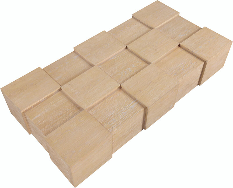 Meridian Furniture Anzio Natural Oak Veneer Coffee Table