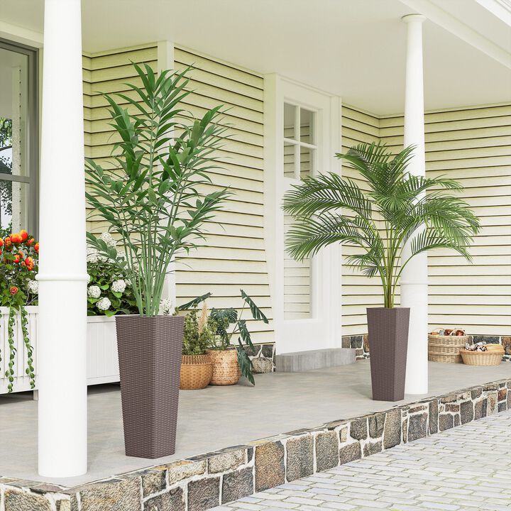 Hivvago 23.6" Large Outdoor Plant Pots with Drainage