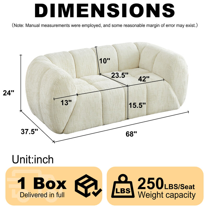 Wonsen Cloud Loveseat image number 8