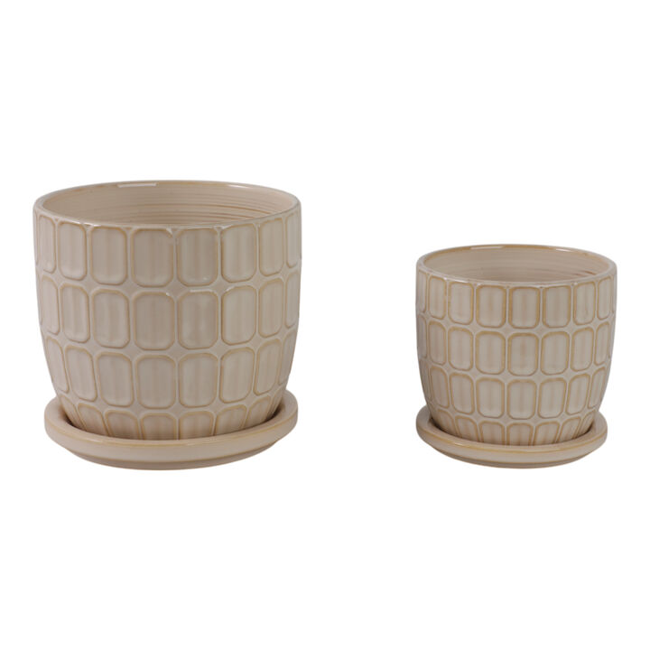 S/2 Squoval Saucer Planters