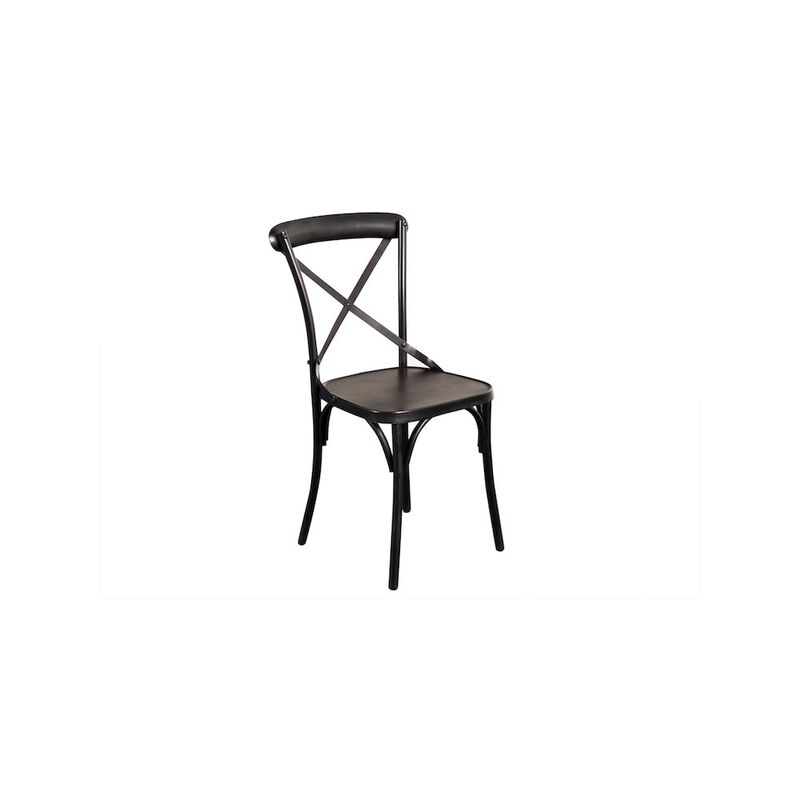 Porter Designs Odeon Iron Metal Dining Chair, Gray (Set Of 2)