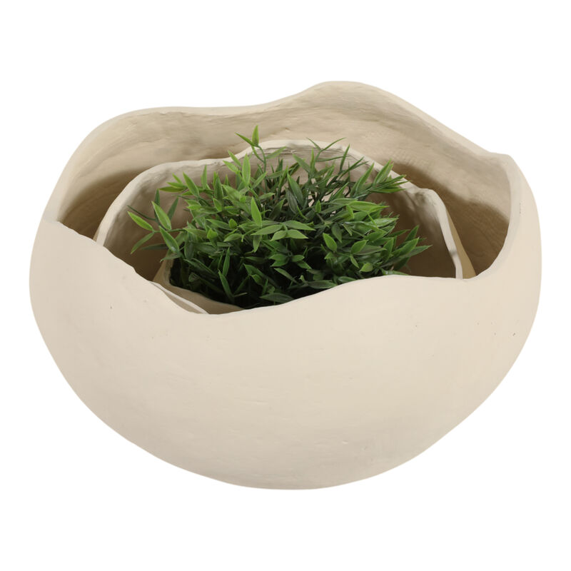 S/3 Curvy Edge Bowls, Ivory image number 1