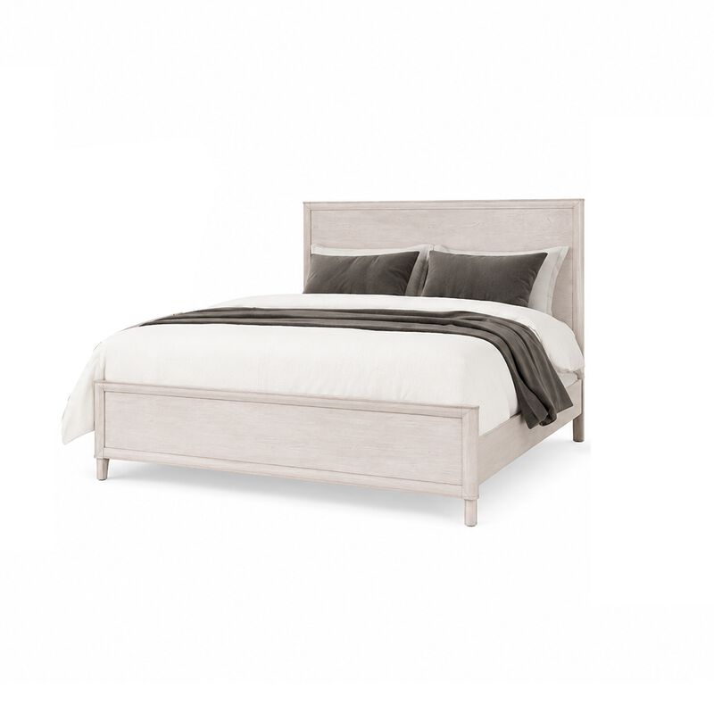 Reham 4pc Queen Bedroom Set, Nightstand, Mirror, White Wash Brown Wood image number 6