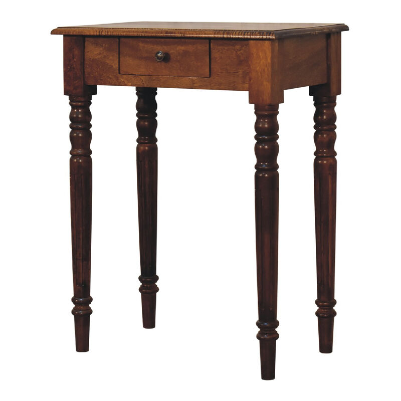 HomeRoots 24" Brown Solid Wood Writing Desk image number 2