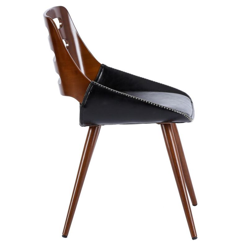 New Pacific Direct Shelton PU Leather Bamboo Chair