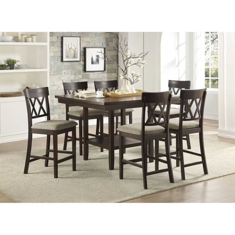 Streamdale Double X-Back Counter Height Chairs Set