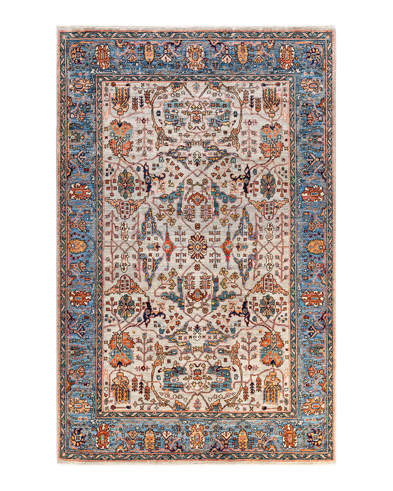 Serapi, One-of-a-Kind Hand-Knotted Area Rug  - Gray, 5' 9" x 8' 11"