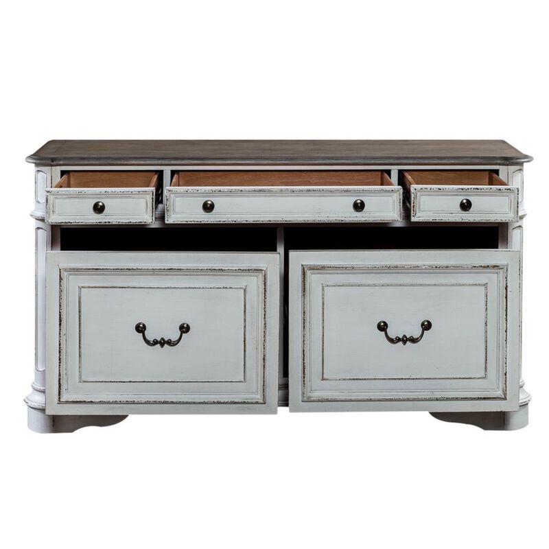 Liberty Furniture Magnolia Manor Credenza in Antique White image number 2