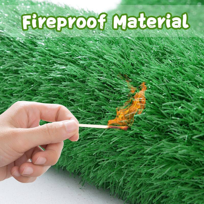 FUFU&GAGA Artificial Turf Grass Mat - 9.8FT x 6.6FT, Perfect for Gardens and Patios,Green image number 5