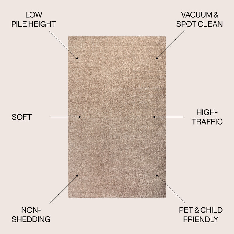 Haze Solid Low Pile Area Rug