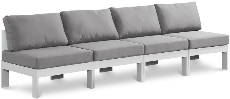 Meridian Furniture Nizuc Grey Water Resistant Fabric Outdoor Patio Modular Sofa image number 0