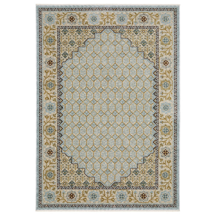 HomeRoots Oriental Area Rug With Fringe