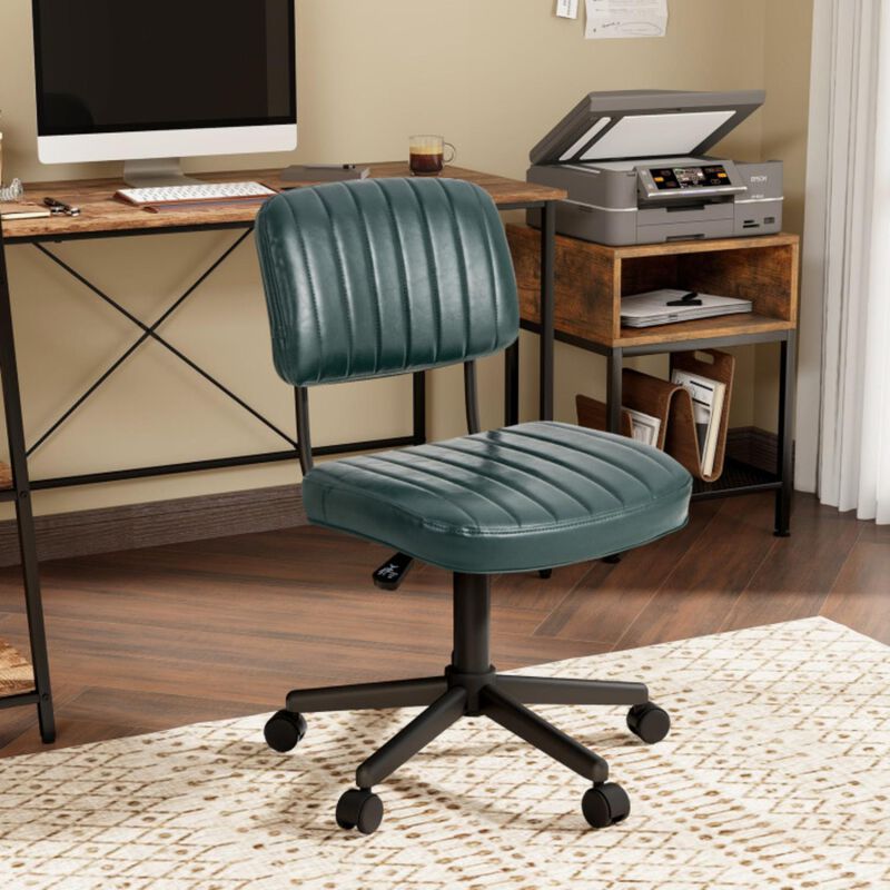 Hivvago PU Leather Adjustable Office Chair  Swivel Task Chair with Backrest