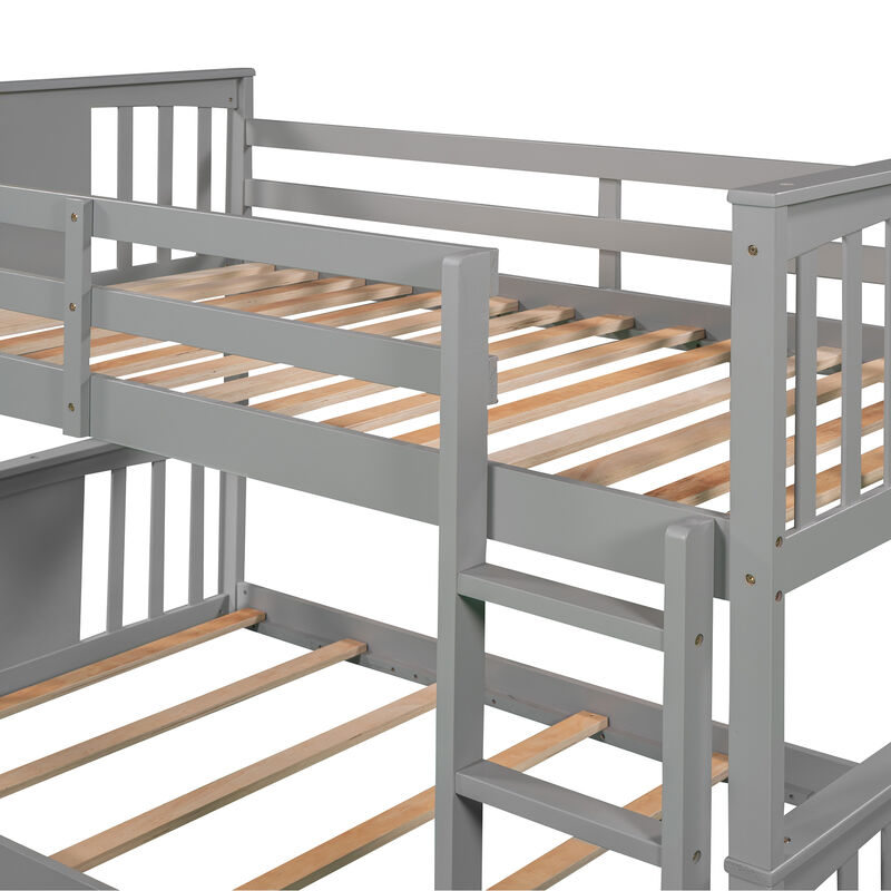 Merax Bunk Bed with Ladder image number 6