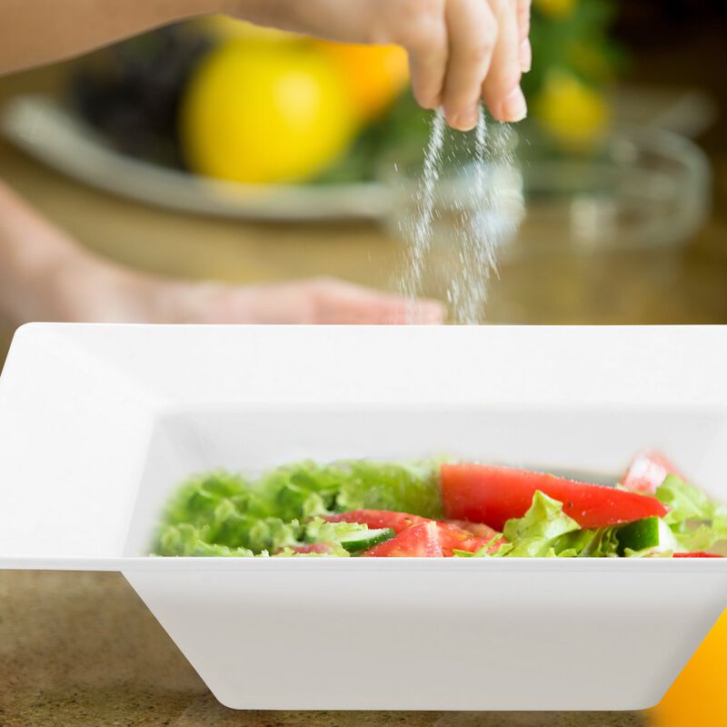 12 oz. White Square Plastic Soup Bowls (120 Bowls) image number 1