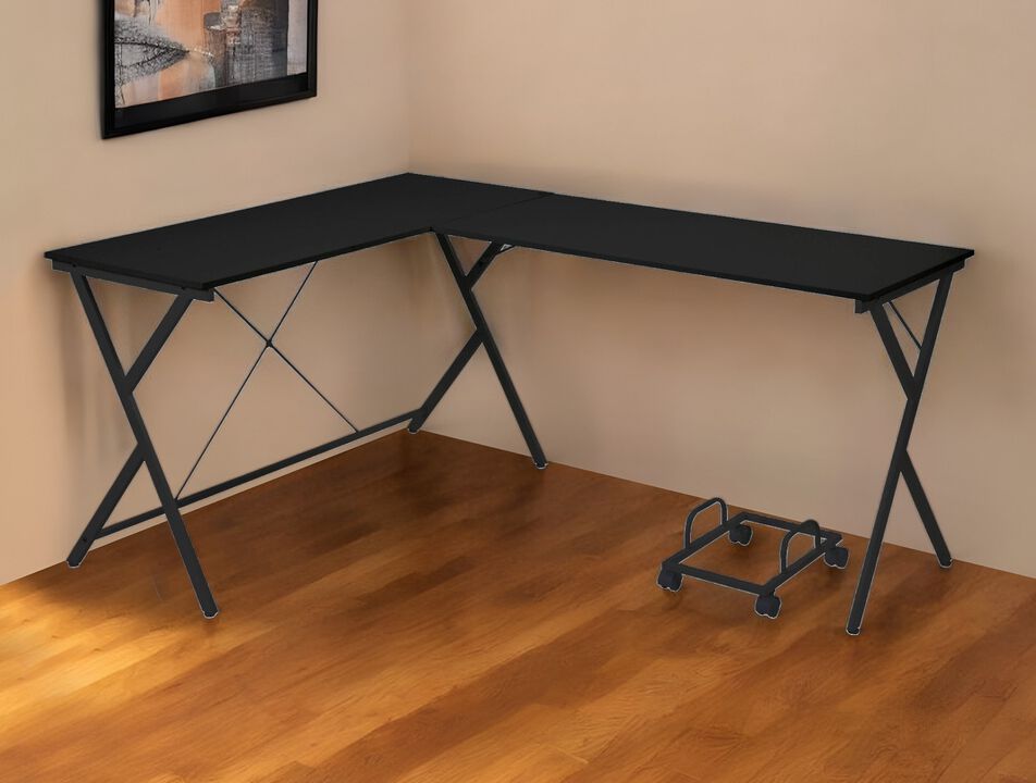 L-Shaped Computer Desk with Spacious Work Surface for Home Office or Study