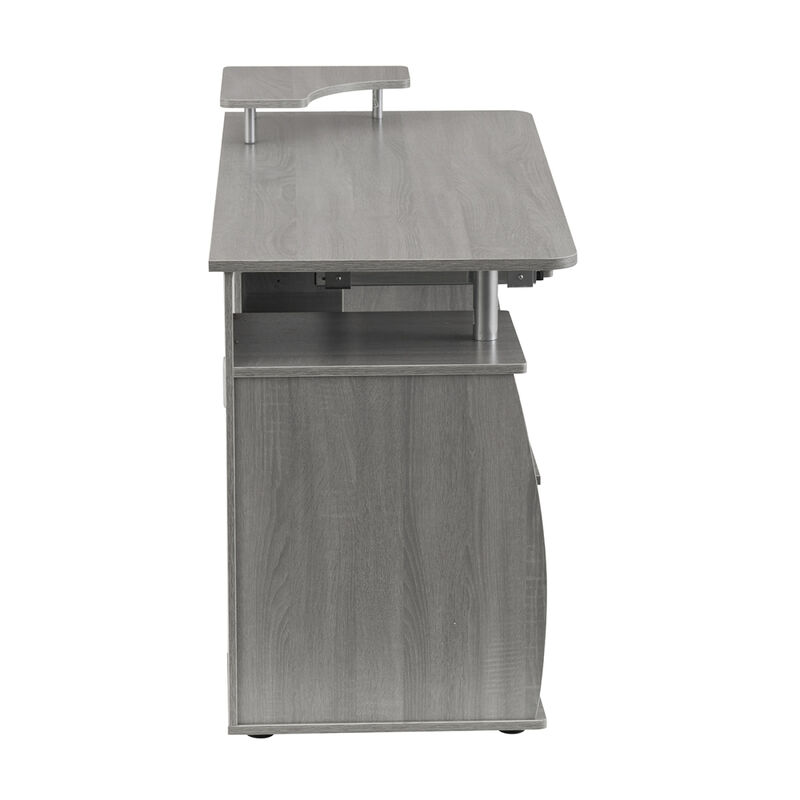 Complete Computer Workstation Desk With Storage, Grey image number 6