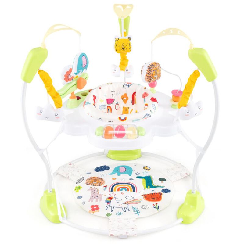 Hivvago Baby Activity Center Height Adjustable Baby Bouncing Saucer with Interactive Toys